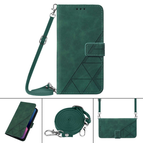 Crossbody 3D Embossed Flip Leather Phone Case, For Samsung Galaxy A13 5G
