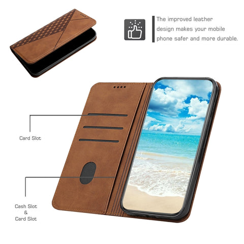 Diamond Splicing Skin Feel Magnetic Leather Phone Case, For Samsung Galaxy A23