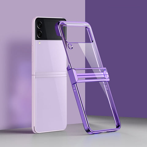 Electroplated Transparent PC Phone Case, For Samsung Galaxy Z Flip3 5G