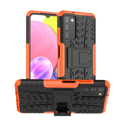 Tire Texture TPU + PC Phone Case with Holder, For Motorola Moto G Stylus 2022 4G, For Samsung Galaxy A03S 2022 165.8mm US
