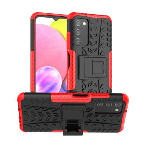Tire Texture TPU + PC Phone Case with Holder, For Motorola Moto G Stylus 2022 4G, For Samsung Galaxy A03S 2022 165.8mm US