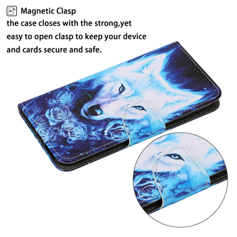 Coloured Drawing Pattern Leather Phone Case, For OPPO A16, For Huawei P Smart 2021, For vivo Y21