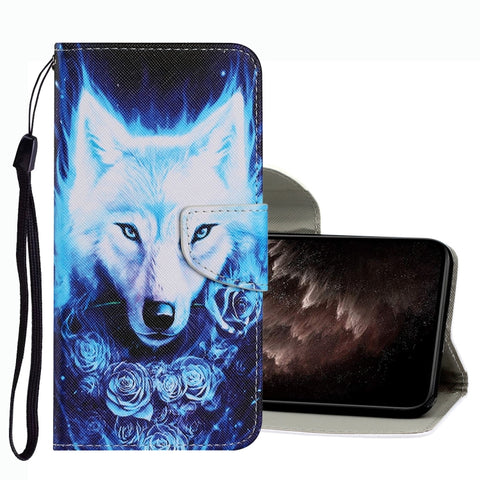 Coloured Drawing Pattern Leather Phone Case, For OPPO A16, For Huawei P Smart 2021, For vivo Y21