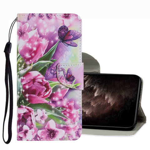 Coloured Drawing Pattern Leather Phone Case, For OPPO A16, For Huawei P Smart 2021, For vivo Y21