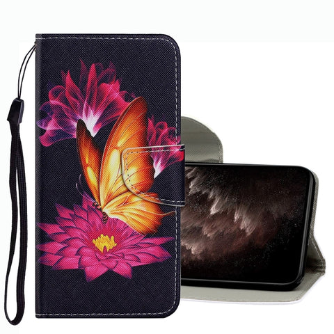 Coloured Drawing Pattern Leather Phone Case, For OPPO A16, For Huawei P Smart 2021, For vivo Y21