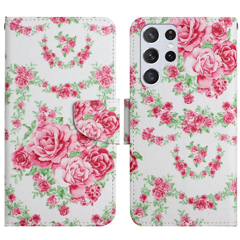 Painted Pattern Horizontal Flip Leather Phone Case, For Samsung Galaxy S22 5G, For Samsung Galaxy S22+ 5G, For Samsung Galaxy S22 Ultra 5G