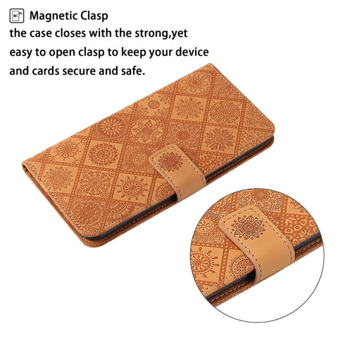 Ethnic Style Embossed Pattern Leather Phone Case, For Samsung Galaxy S22 5G