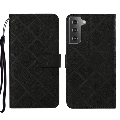 Ethnic Style Embossed Pattern Leather Phone Case, For Samsung Galaxy S22 5G