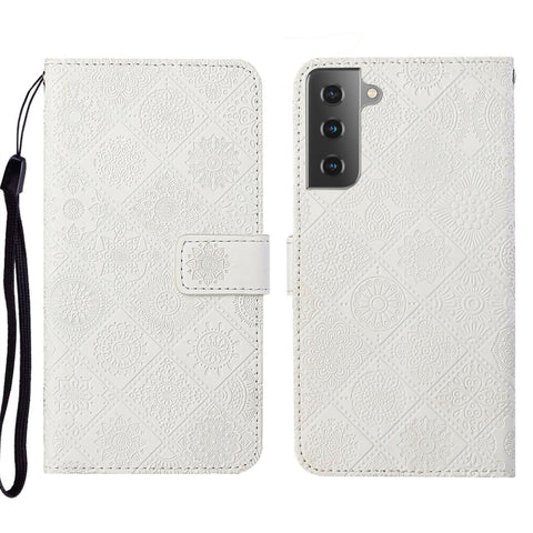 Ethnic Style Embossed Pattern Leather Phone Case, For Samsung Galaxy S22 5G