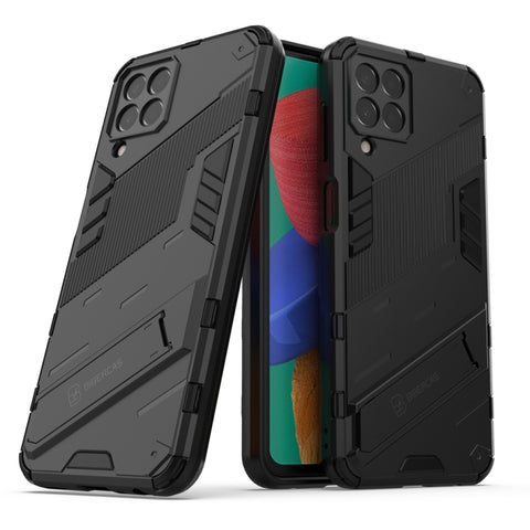 Punk Armor 2 in 1 PC + TPU Shockproof Phone Case with Invisible Holder, For Samsung Galaxy M33 5G India, For Samsung Galaxy M33 5G