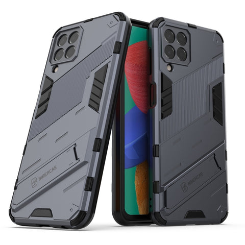 Punk Armor 2 in 1 PC + TPU Shockproof Phone Case with Invisible Holder, For Samsung Galaxy M33 5G India, For Samsung Galaxy M33 5G