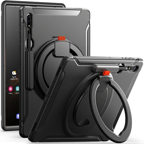 360 Rotation Handle Grip TPU + PC Tablet Case, For Samsung Galaxy Tab S10 Ultra / S9 Ultra /  S8 Ultra