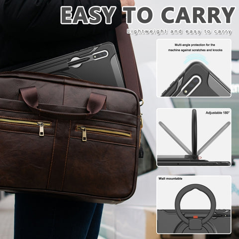 360 Rotation Handle Grip TPU + PC Tablet Case, For Samsung Galaxy Tab S10 Ultra / S9 Ultra /  S8 Ultra