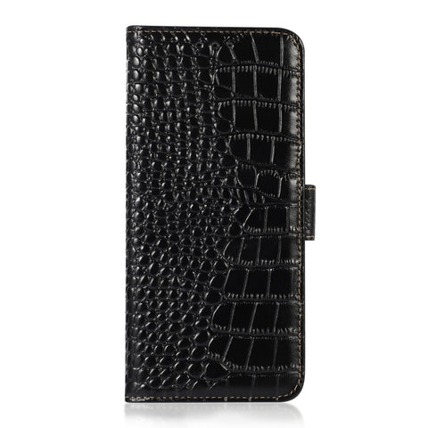 Crocodile Top Layer Cowhide Leather Phone Case, For Alcatel 1B 2022, For Nokia X100, For OPPO Reno7 4G Global/F21 Pro 4G, For Xiaomi Redmi 10A / 9C, For Samsung Galaxy F23 5G / M23, For Samsung Galaxy M33 5G, For Samsung Galaxy M53 5G, For Xiaomi 12 Pr...