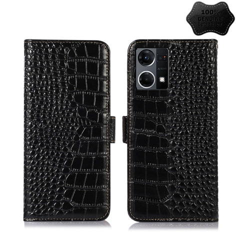 Crocodile Top Layer Cowhide Leather Phone Case, For Alcatel 1B 2022, For Nokia X100, For OPPO Reno7 4G Global/F21 Pro 4G, For Xiaomi Redmi 10A / 9C, For Samsung Galaxy F23 5G / M23, For Samsung Galaxy M33 5G, For Samsung Galaxy M53 5G, For Xiaomi 12 Pr...