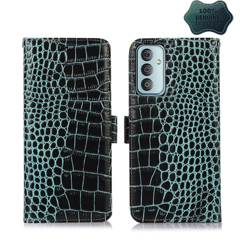 Crocodile Top Layer Cowhide Leather Phone Case, For Alcatel 1B 2022, For Nokia X100, For OPPO Reno7 4G Global/F21 Pro 4G, For Xiaomi Redmi 10A / 9C, For Samsung Galaxy F23 5G / M23, For Samsung Galaxy M33 5G, For Samsung Galaxy M53 5G, For Xiaomi 12 Pr...