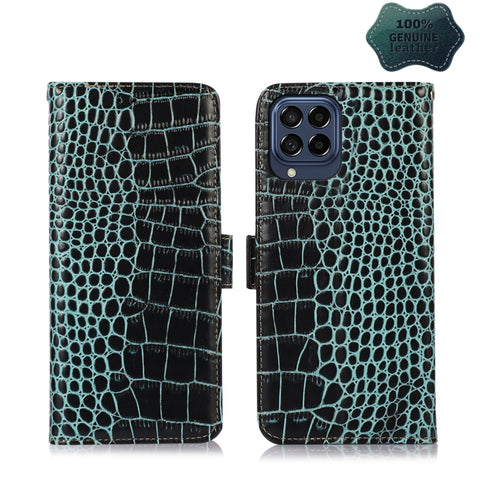 Crocodile Top Layer Cowhide Leather Phone Case, For Alcatel 1B 2022, For Nokia X100, For OPPO Reno7 4G Global/F21 Pro 4G, For Xiaomi Redmi 10A / 9C, For Samsung Galaxy F23 5G / M23, For Samsung Galaxy M33 5G, For Samsung Galaxy M53 5G, For Xiaomi 12 Pr...