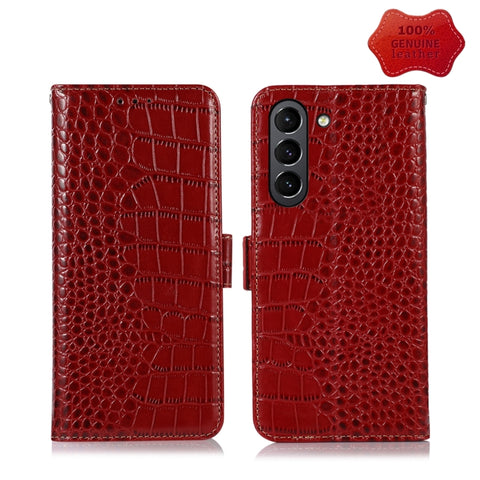 Crocodile Top Layer Cowhide Leather Phone Case, For Alcatel 1B 2022, For Nokia X100, For OPPO Reno7 4G Global/F21 Pro 4G, For Xiaomi Redmi 10A / 9C, For Samsung Galaxy F23 5G / M23, For Samsung Galaxy M33 5G, For Samsung Galaxy M53 5G, For Xiaomi 12 Pr...