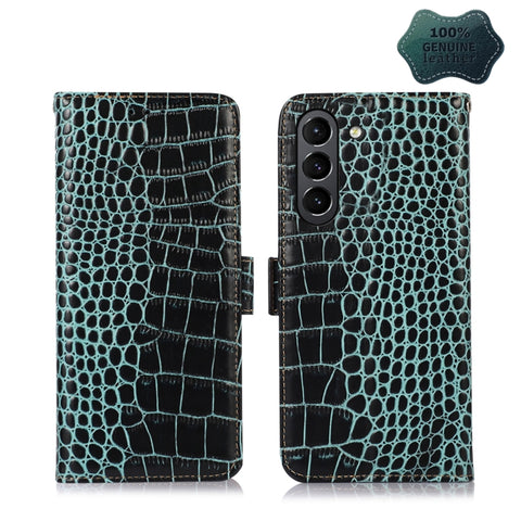 Crocodile Top Layer Cowhide Leather Phone Case, For Alcatel 1B 2022, For Nokia X100, For OPPO Reno7 4G Global/F21 Pro 4G, For Xiaomi Redmi 10A / 9C, For Samsung Galaxy F23 5G / M23, For Samsung Galaxy M33 5G, For Samsung Galaxy M53 5G, For Xiaomi 12 Pr...