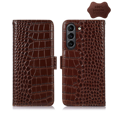 Crocodile Top Layer Cowhide Leather Phone Case, For Alcatel 1B 2022, For Nokia X100, For OPPO Reno7 4G Global/F21 Pro 4G, For Xiaomi Redmi 10A / 9C, For Samsung Galaxy F23 5G / M23, For Samsung Galaxy M33 5G, For Samsung Galaxy M53 5G, For Xiaomi 12 Pr...