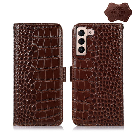 Crocodile Top Layer Cowhide Leather Phone Case, For Alcatel 1B 2022, For Nokia X100, For OPPO Reno7 4G Global/F21 Pro 4G, For Xiaomi Redmi 10A / 9C, For Samsung Galaxy F23 5G / M23, For Samsung Galaxy M33 5G, For Samsung Galaxy M53 5G, For Xiaomi 12 Pr...