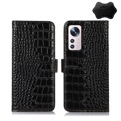 Crocodile Top Layer Cowhide Leather Phone Case, For Alcatel 1B 2022, For Nokia X100, For OPPO Reno7 4G Global/F21 Pro 4G, For Xiaomi Redmi 10A / 9C, For Samsung Galaxy F23 5G / M23, For Samsung Galaxy M33 5G, For Samsung Galaxy M53 5G, For Xiaomi 12 Pr...