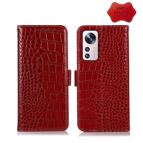 Crocodile Top Layer Cowhide Leather Phone Case, For Alcatel 1B 2022, For Nokia X100, For OPPO Reno7 4G Global/F21 Pro 4G, For Xiaomi Redmi 10A / 9C, For Samsung Galaxy F23 5G / M23, For Samsung Galaxy M33 5G, For Samsung Galaxy M53 5G, For Xiaomi 12 Pr...