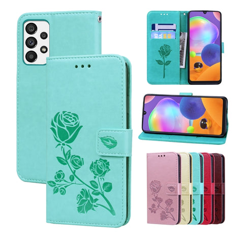 Rose Embossed Leather Phone Case, For Xiaomi Redmi 10C, For Huawei nova 8i, For Huawei nova 9, For Honor X8, For Samsung Galaxy A13 4G, For Samsung Galaxy A23