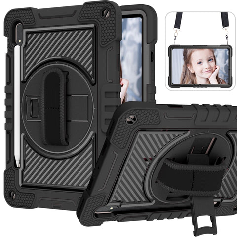 360 Degree Rotation Contrast Color Silicone+PC Tablet Case, For Samsung Galaxy Tab S7 / S8