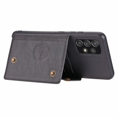 Double Buckle PU + TPU Shockproof Magnetic Phone Case, For Samsung Galaxy A73 5G