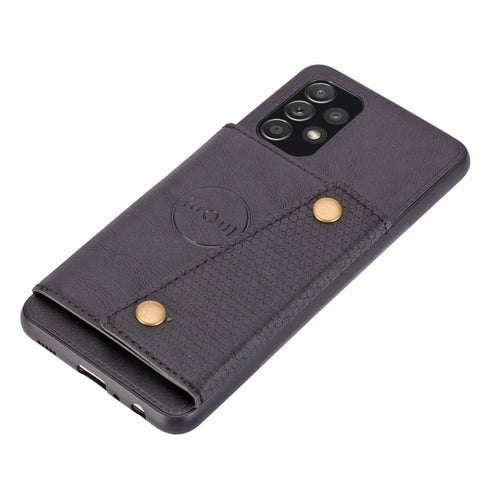Double Buckle PU + TPU Shockproof Magnetic Phone Case, For Samsung Galaxy A73 5G