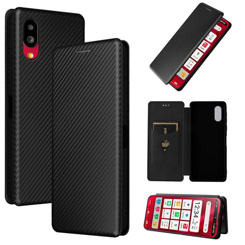 Carbon Fiber Texture Magnetic Leather Phone Case, For OPPO A57 5G, For OPPO Reno7 4G / F21 Pro 4G, For Samsung Galaxy M33 5G, For Sharp Simple Sumaho 6, For Sharp Aquos R7