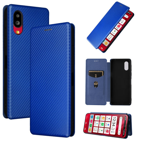 Carbon Fiber Texture Magnetic Leather Phone Case, For OPPO A57 5G, For OPPO Reno7 4G / F21 Pro 4G, For Samsung Galaxy M33 5G, For Sharp Simple Sumaho 6, For Sharp Aquos R7