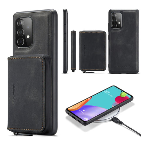 JEEHOOD Magnetic Zipper Horizontal Flip Phone Leather Case, For Samsung Galaxy A33 5G