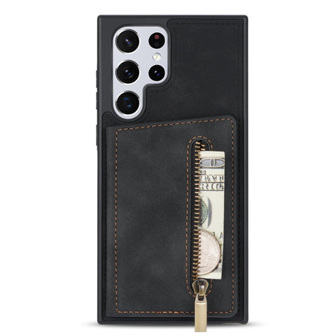 Zipper Card Holder Phone Case, For Samsung Galaxy S22 Ultra 5G, For Samsung Galaxy A53 5G