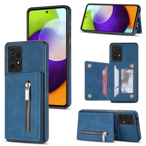 Zipper Card Holder Phone Case, For Samsung Galaxy S22 Ultra 5G, For Samsung Galaxy A53 5G