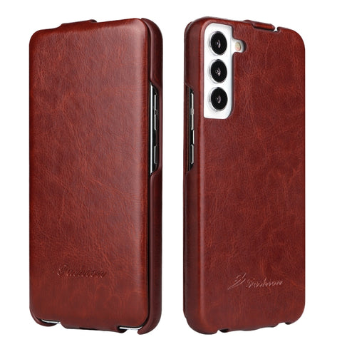 Fierre Shann 64 Texture Vertical Flip PU Leather Phone Case, For Samsung Galaxy S22 5G, For Samsung Galaxy S22+ 5G, For Samsung Galaxy S22 Ultra 5G