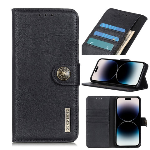 KHAZNEH Cowhide Texture Horizontal Flip Leather Phone Case, For iPhone 14, For iPhone 14 Plus, For iPhone 14 Pro, For iPhone 14 Pro Max