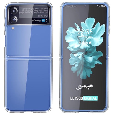 Simple All-inclusive Clear Crystal Acrylic +TPU Shockproof Case, For Samsung Galaxy Z Flip4 5G