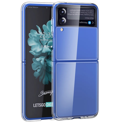 Simple All-inclusive Clear Crystal Acrylic +TPU Shockproof Case, For Samsung Galaxy Z Flip4 5G