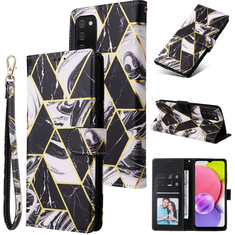 Marble Bronzing Stitching Leather Phone Case, For Samsung Galaxy A03s EU Version, For Samsung Galaxy A13 4G, For Samsung Galaxy A23