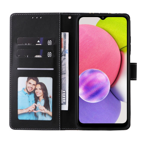 Marble Bronzing Stitching Leather Phone Case, For Samsung Galaxy A03s EU Version, For Samsung Galaxy A13 4G, For Samsung Galaxy A23