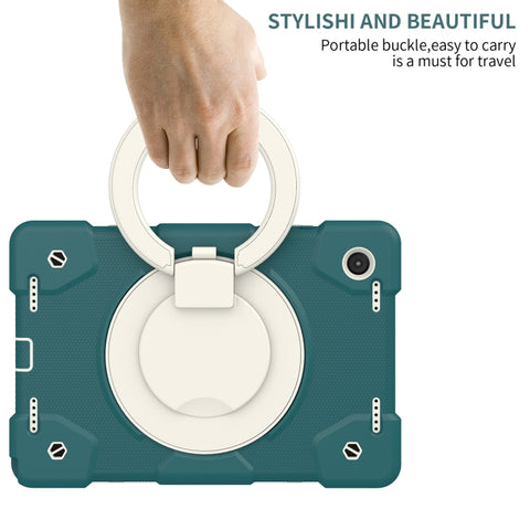 Silicone + PC Full Body Protection Tablet Case With Holder & Strap, For Samsung Galaxy Tab A8 10.5 2021, For iPad 10.2 2019/10.2 2020/10.2 2021, For iPad 9.7 2018, For iPad Pro 11 2020/Pro 11 2018/Air 2020/Air 2022
