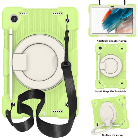 Silicone + PC Full Body Protection Tablet Case With Holder & Strap, For Samsung Galaxy Tab A8 10.5 2021, For iPad 10.2 2019/10.2 2020/10.2 2021, For iPad 9.7 2018, For iPad Pro 11 2020/Pro 11 2018/Air 2020/Air 2022