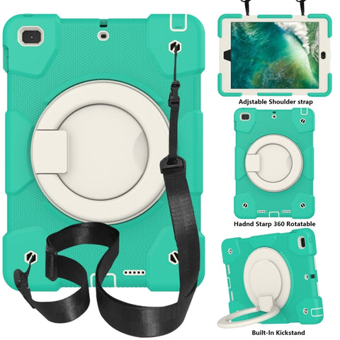 Silicone + PC Full Body Protection Tablet Case With Holder & Strap, For Samsung Galaxy Tab A8 10.5 2021, For iPad 10.2 2019/10.2 2020/10.2 2021, For iPad 9.7 2018, For iPad Pro 11 2020/Pro 11 2018/Air 2020/Air 2022