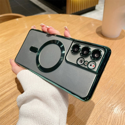 TPU Electroplated Magsafe Magnetic Phone Case, For Samsung Galaxy S22 Ultra 5G