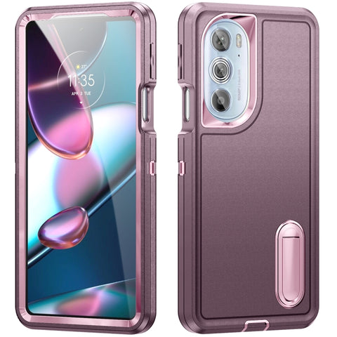 3 in 1 Rugged Holder Phone Case, For Motorola Edge 30 Pro, For Samsung Galaxy A53
