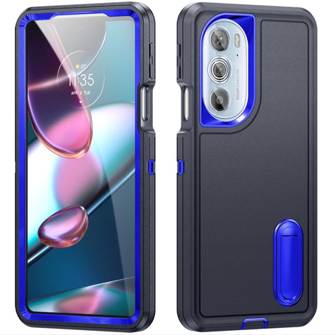 3 in 1 Rugged Holder Phone Case, For Motorola Edge 30 Pro, For Samsung Galaxy A53