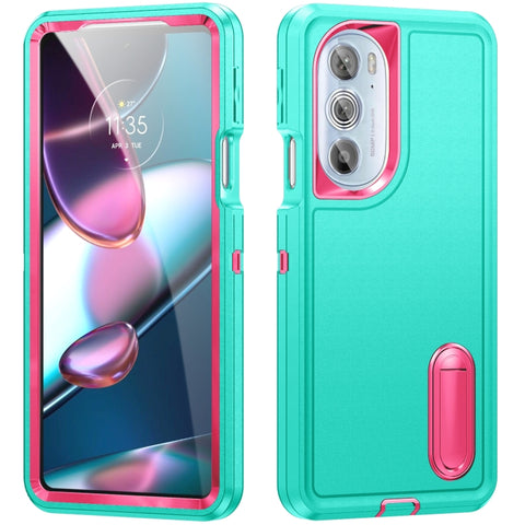 3 in 1 Rugged Holder Phone Case, For Motorola Edge 30 Pro, For Samsung Galaxy A53