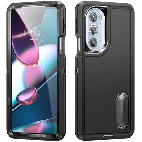 3 in 1 Rugged Holder Phone Case, For Motorola Edge 30 Pro, For Samsung Galaxy A53